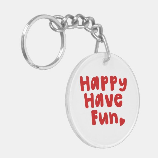 Glück hat Spaß Schlüsselanhänger (Vorderseite links)