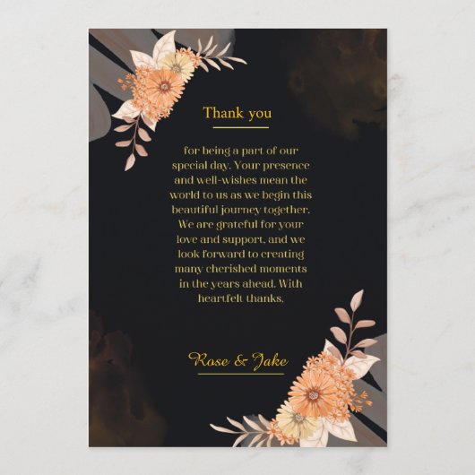 Glück, Hochzeitkarte (Rückseite)