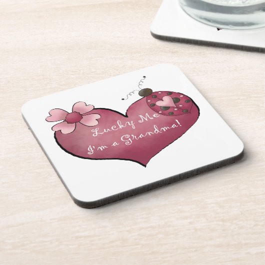 Glück, ich bin ein Oma Geschenke Getränkeuntersetzer (Linke Seite)