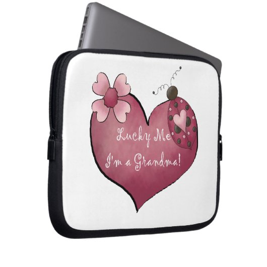 Glück, ich bin ein Oma Geschenke Laptopschutzhülle (Vorne Rechts)