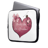 Glück, ich bin ein Oma Geschenke Laptopschutzhülle (Vorderseite Links)