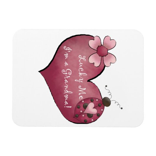 Glück, ich bin ein Oma Geschenke Magnet (Horizontal)