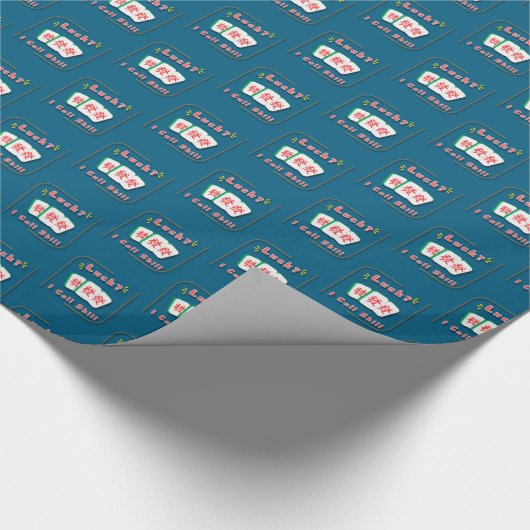 Glück? Ich nenne skill_lustiges Mahjong-Geschenk Geschenkpapier (Ecke)