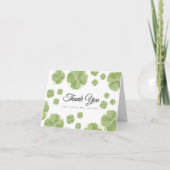 Glück im Brautparty Liebe Grünes Kleeblatt Dankeskarte (Vorderseite)