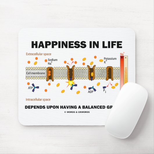 Glück im Leben hängt nach ausgeglichener Steigung Mousepad (Mit Mouse)