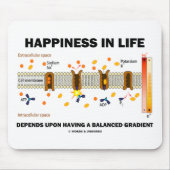 Glück im Leben hängt nach ausgeglichener Steigung Mousepad (Vorne)