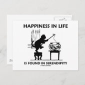 Glück im Leben ist in Serendipity (Cat) zu finden Postkarte (Vorne/Hinten)