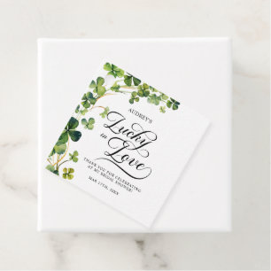 Glück im Liebes-Brautjungfern-Einstand Grüner Klee Geschenkanhänger