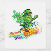 Glück im Liebes-Psychedelischer-Kobold-Fahrt Weinetikett (Einzelnes Label)