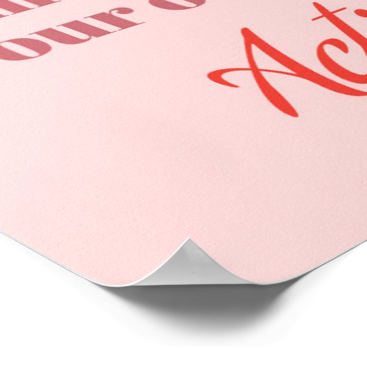 Glück in Aktion: Poster-Zitat Poster (Ecke)