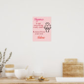 Glück in Aktion: Poster-Zitat Poster (Küche)