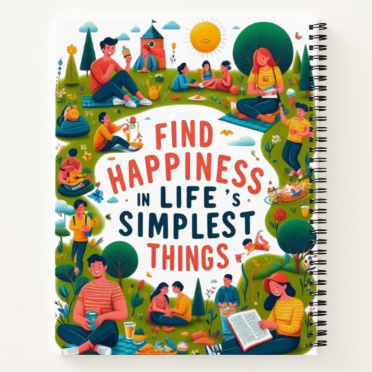 Glück in den einfachsten Dingen des Lebens Notizblock (Rückseite)