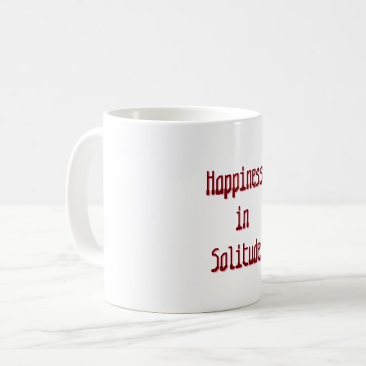 Glück in der Einsamkeit Tasse (Vorderseite Links)