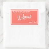 Glück in der Liebe - Begrüßungsbeutel - Koralle Rechteckiger Aufkleber (Tasche)