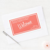 Glück in der Liebe - Begrüßungsbeutel - Koralle Rechteckiger Aufkleber (Umschlag)