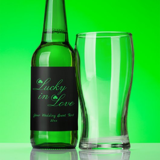 Glück in der Liebe Bierflaschenetikett
