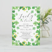 Glück in der Liebe Brautparty Einladung (Stehend Vorderseite)