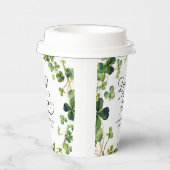 Glück in der Liebe Brautparty Grünes Kleeblatt Pappbecher (Rechts)