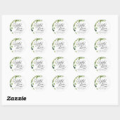 Glück in der Liebe Brautparty Grünes Kleeblatt Runder Aufkleber (Blatt)