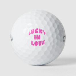 Glück in der Liebe | Country Club Pink Hochzeitsge Golfball