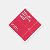 Glück in der Liebe Crimson Red Wedding Serviette (Ecke)