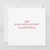 Glück in der Liebe Einladung Hochzeit (Rückseite)