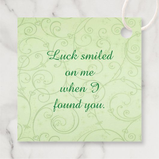 Glück in der Liebe Geschenkanhänger (Rückseite)