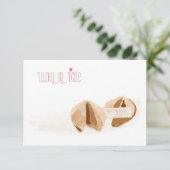 Glück in der Liebe Glückskekse Glückskekse Hochzei RSVP Karte (Stehend Vorderseite)