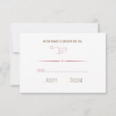 Glück in der Liebe Glückskekse Glückskekse Hochzei RSVP Karte (Rückseite)