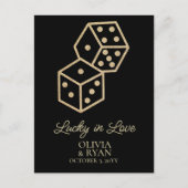 Glück in der Liebe Gold Hochzeit Speichern Sie das Postkarte (Vorderseite)