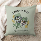 Glück in der Liebe Green Irish Sugar Skulls neu ve Kissen (Decke)