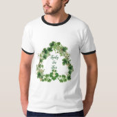 Glück in der Liebe Green Kleeblatt Herz St Patrick T-Shirt (Vorderseite)