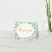 Glück in der Liebe Green St. Patrick's Day Brautpa Dankeskarte (Vorderseite)