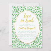 Glück in der Liebe Green St. Patrick's Day Brautpa Einladung (Vorderseite)