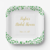 Glück in der Liebe Green St. Patrick's Day Brautpa Pappteller (Vorderseite)