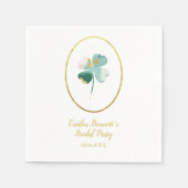 Glück in der Liebe Green St. Patrick's Day Brautpa Serviette (Vorderseite)