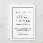 Glück in der Liebe Grünes Kleeblatt Kleeblatt Brau Einladung (Vorderseite)