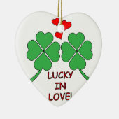 Glück in der Liebe Herz klebrig Keramik Ornament (Rechts)