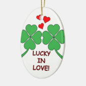 Glück in der Liebe Herz klebrig Keramikornament (Links)
