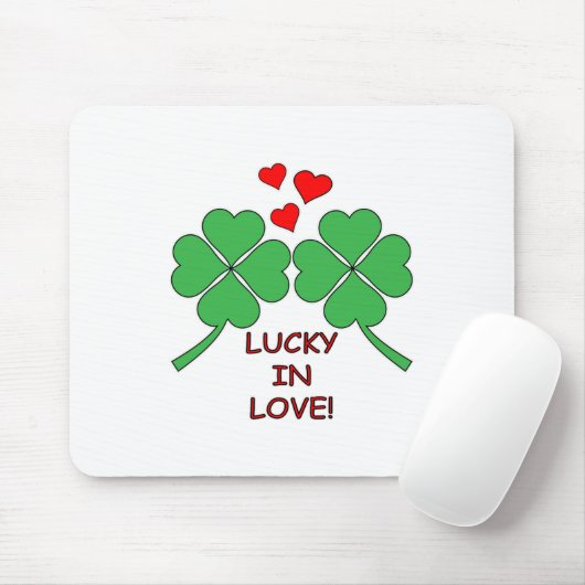 Glück in der Liebe Herz klebrig Mousepad (Mit Mouse)