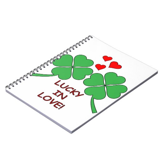 Glück in der Liebe Herz klebrig Notizblock (Linke Seite)