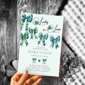 Glück in der Liebe Herz und Bögen Grünes Brautpart Einladung