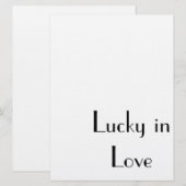 "Glück in der Liebe" , Hochzeit, Verlobung oder Ba Einladung (Vorne/Hinten)