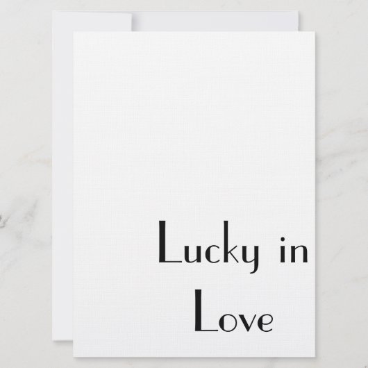 "Glück in der Liebe" , Hochzeit, Verlobung oder Ba Einladung (Vorderseite)
