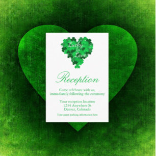 Glück in der Liebe Hochzeitsempfang Begleitkarte