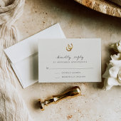 Glück in der Liebe Horseshoe Wedding RSVP Card