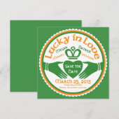 Glück in der Liebe Irish Claddagh Wedding Save the Date (Vorne/Hinten)