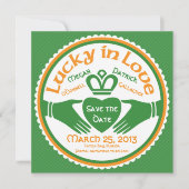 Glück in der Liebe Irish Claddagh Wedding Save the Save The Date (Vorderseite)