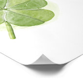 Glück in der Liebe Kleeblatt Brautparty Begrüßungs Poster (Ecke)