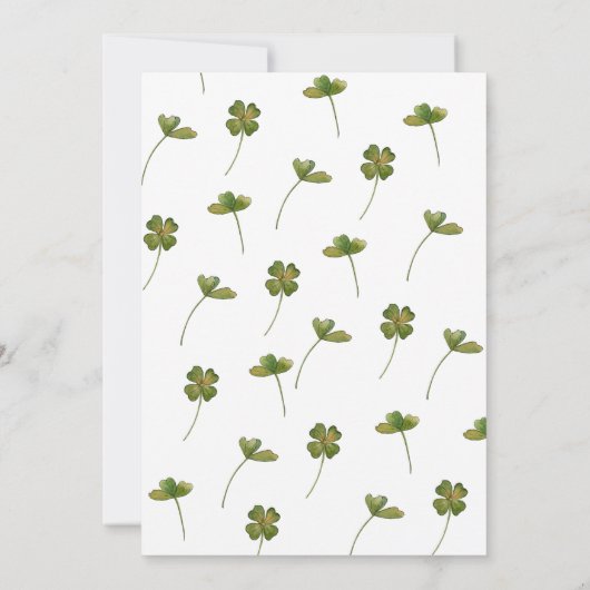 Glück in der Liebe Kleeblatt Bridal Dusche Einladu Einladung (Rückseite)